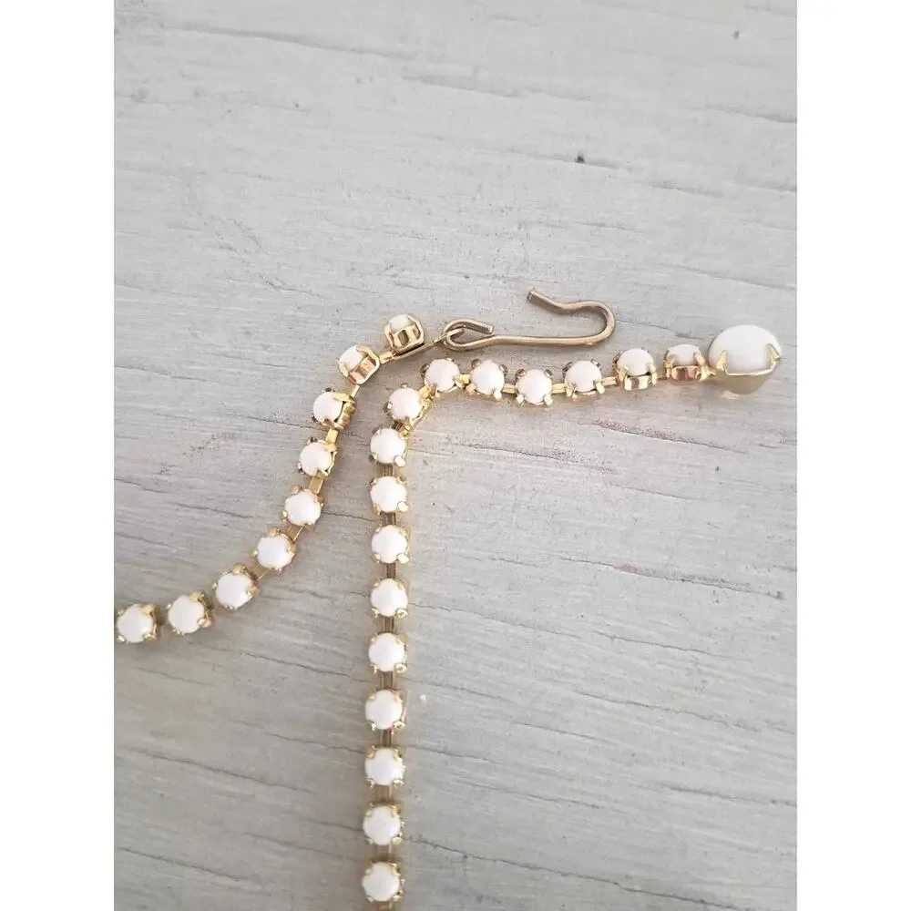 Vintage Rhinestone and Milkglass Jewelry Lot